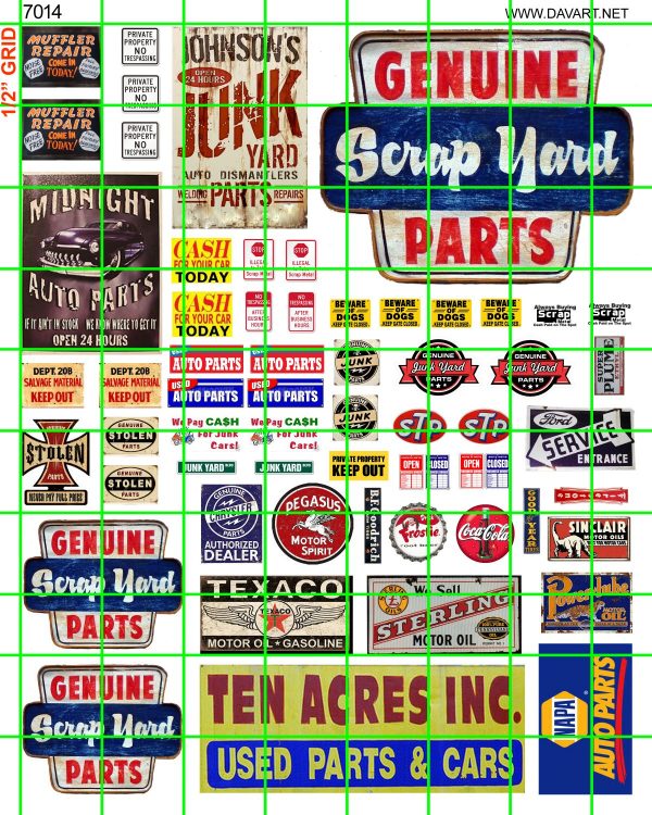 NH138 DAVE'S DECALS 1/2 Set OLD AIRPORT AND AIRLINE BIG BOX STORE SIGNAGE MORE 