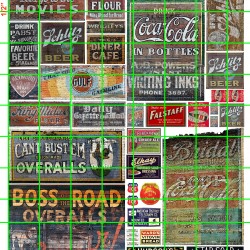 NH013 DAVE'S DECALS 1/2 Set N SCALE GHOST SIGNS CAFE ARMY NAVY HOTEL LOANS MORE 