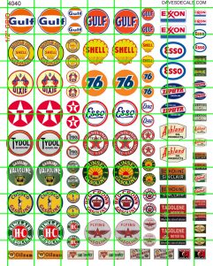 9000-S DAVE'S DECALS HO SCALE SIZE MODERN AND VINTAGE STOP AND ASSORTED SIGNs 