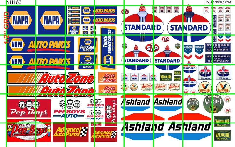 NH052 DAVE'S DECALS 1/2 Set N SCALE MIXED ASST'D SODA GROCERY HEADER PRICE SIGNS